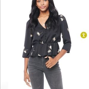 Saltwater luxe floral blouse small